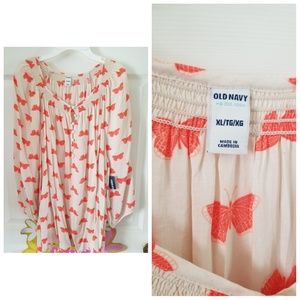 NWT Old Navy butterflies blouse